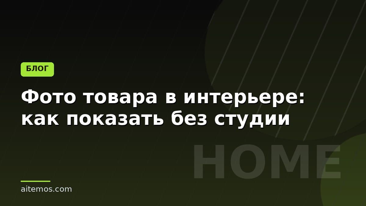 Фото товара в интерьере: как показать без студии