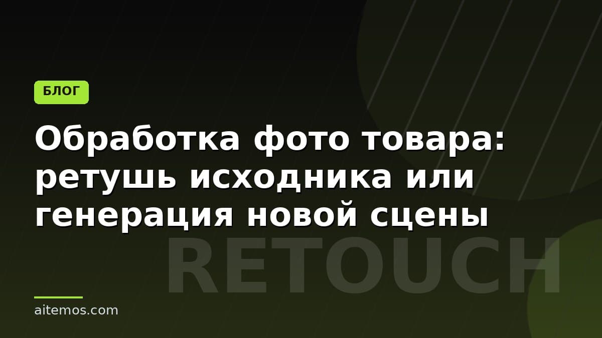 Обработка фото товара: ретушь исходника или генерация новой сцены